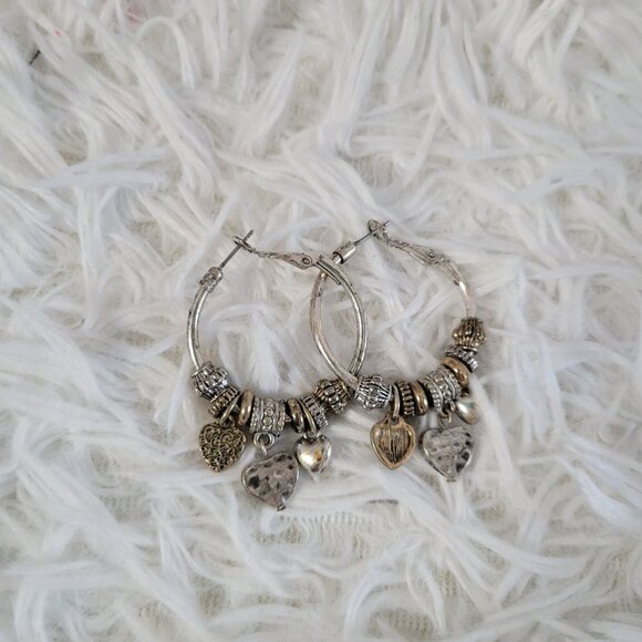 Antique Indian Hoop Style Earrings - Picture 2 of 4